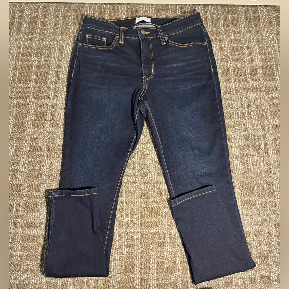 Crown & Ivy Dark Wash Cotton Blend Mid Rise Skinny Denim Jeans Women’s Size 8R